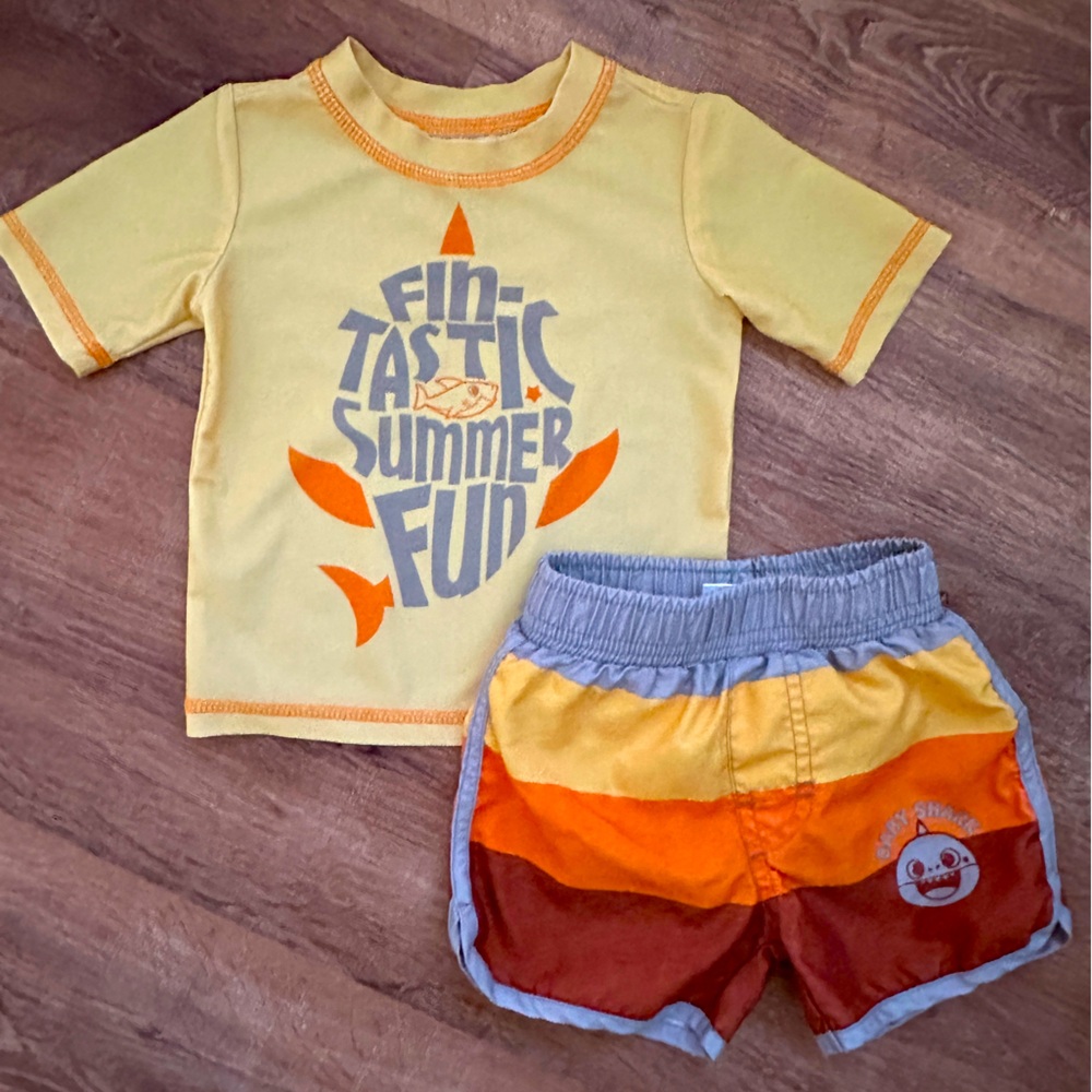 Toddler swim set -top and trunks. 12 months.